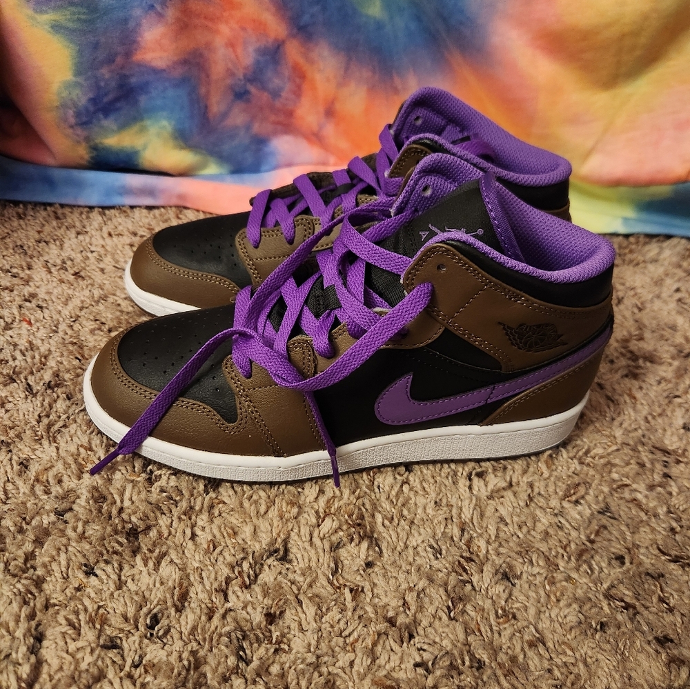 Purple and Brown Mid Jordan 1